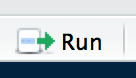 The Run control in the RStudio Source pane.